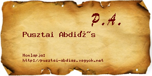 Pusztai Abdiás névjegykártya